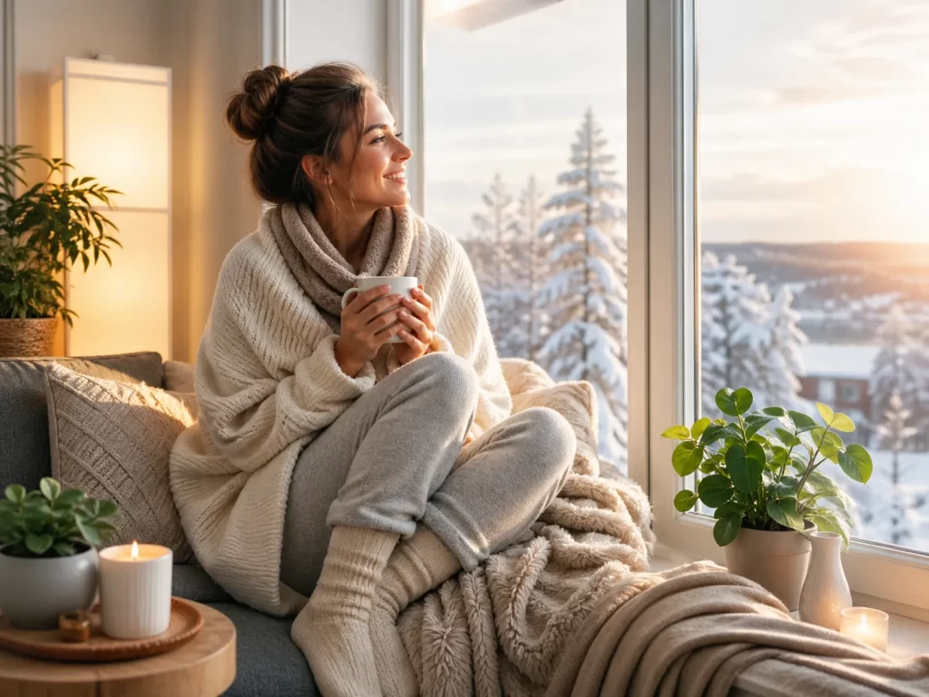 Een warme, rustige winterochtend met zacht licht, comfort en nieuwe energie.